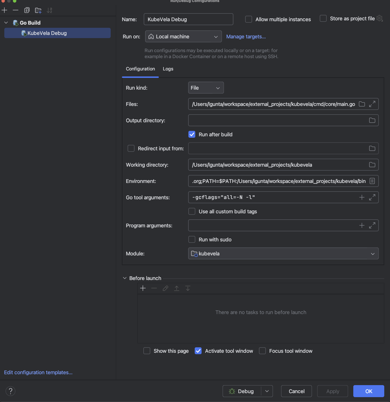 GoLand Run Configuration